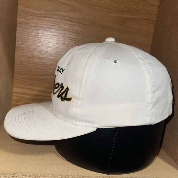 Vintage Green Bay Packers Sport Specialties Script Snapback Hat Cap White RARE - Picture 6 of 16